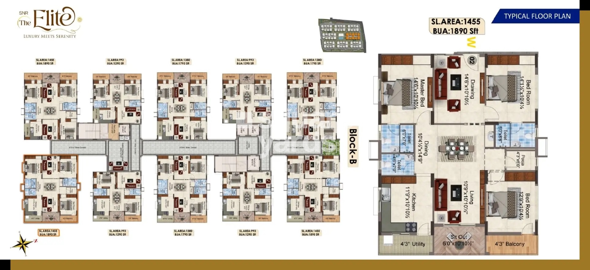 Snr The Elite In Gopanpally Hyderabad Lac Floor Plans