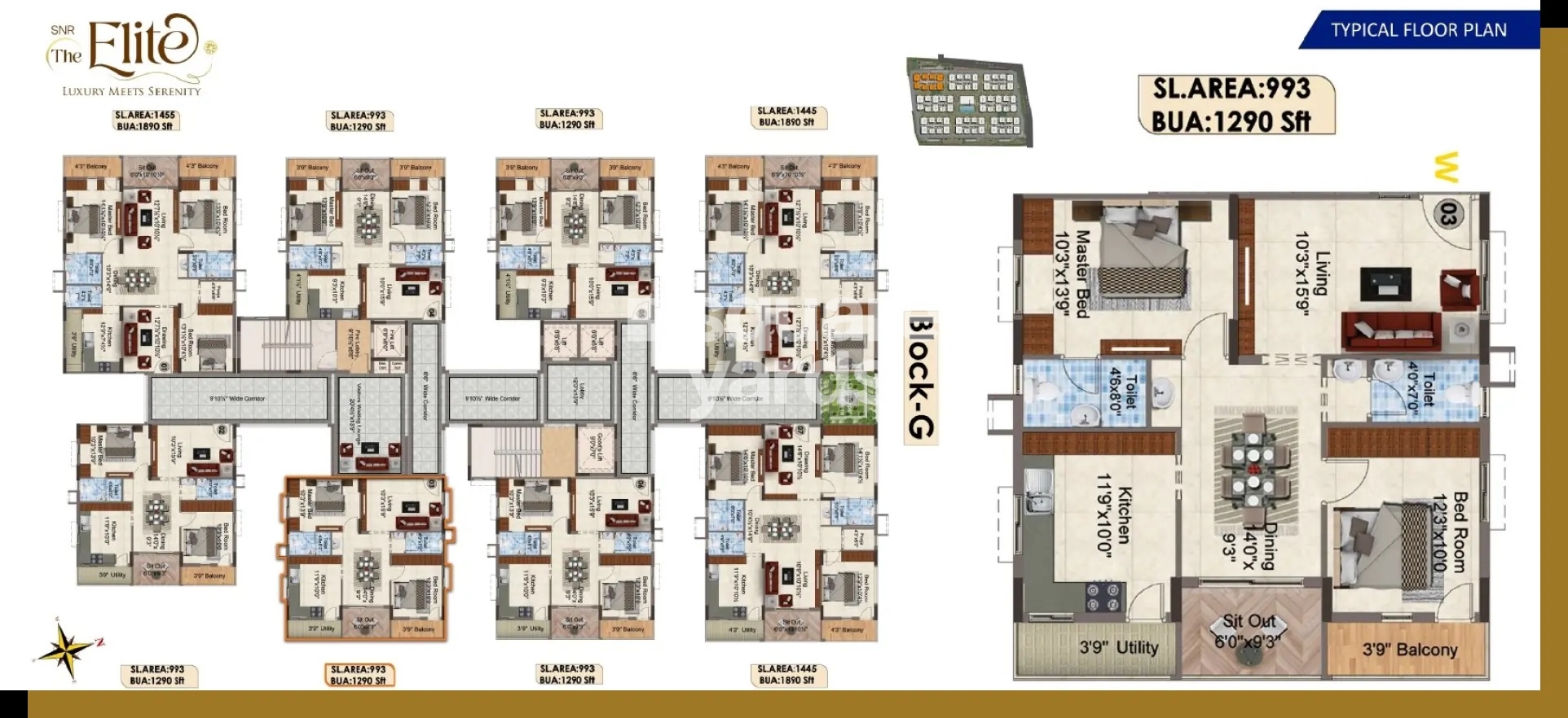 Snr The Elite In Gopanpally Hyderabad Lac Floor Plans