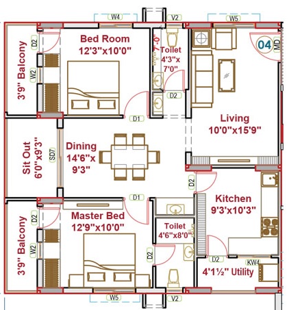 Resale Bedroom Sq Ft Apartment In Snr The Elite Gopanpally