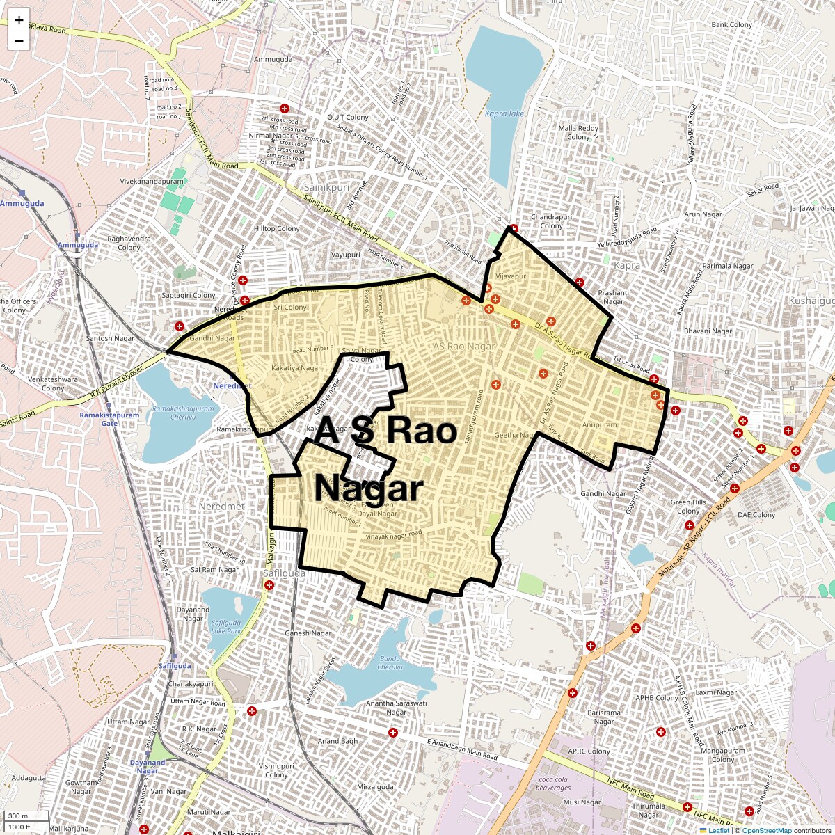 Check Time Travel of A S Rao Nagar, Hyderabad