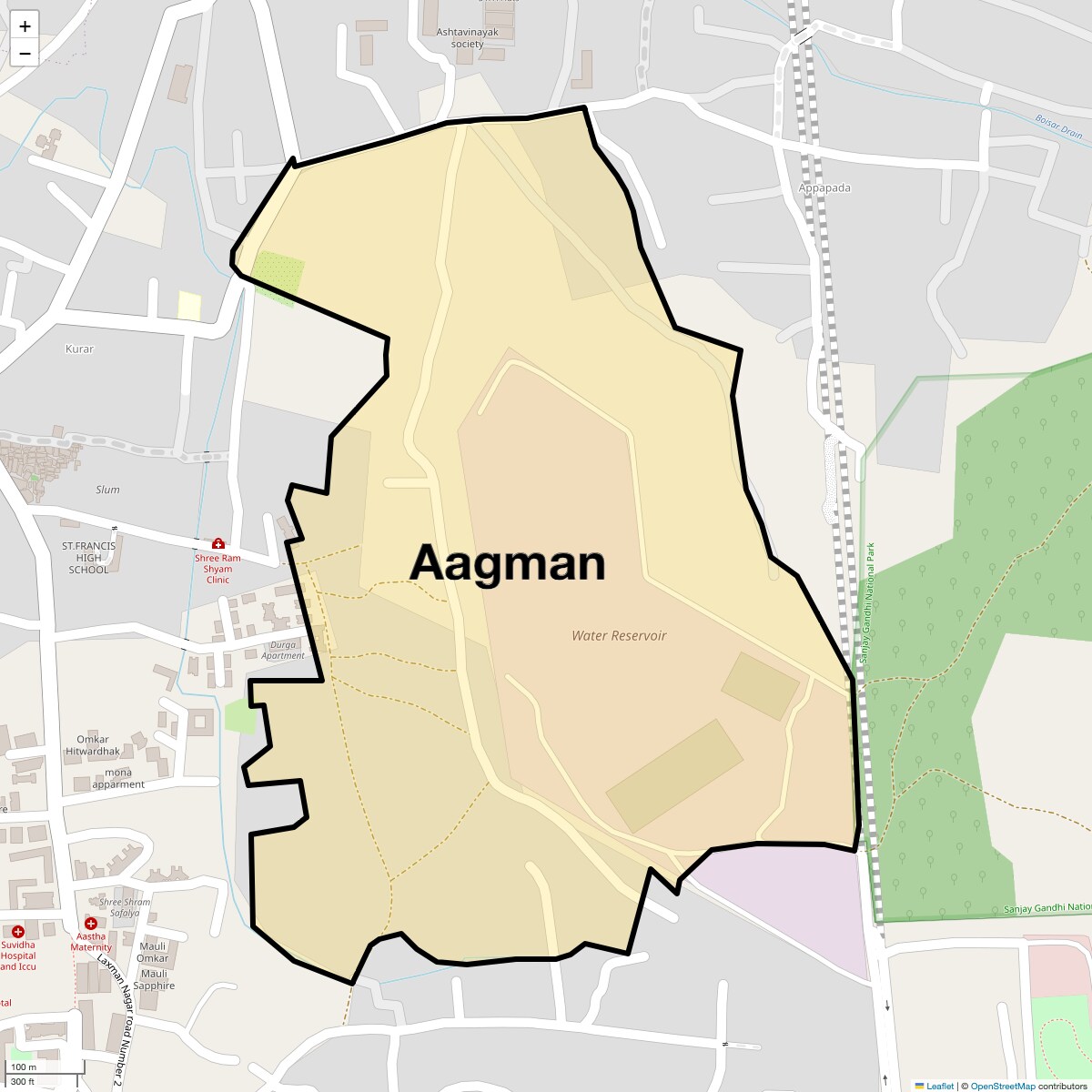 Location Map of Aagman, Mumbai