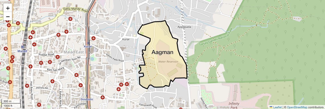 Location Map of Aagman, Mumbai