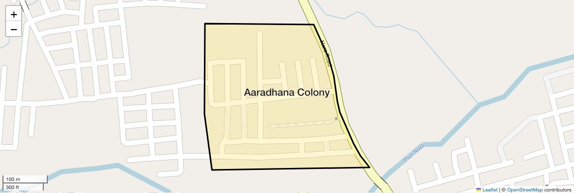 Location Map of Aaradhana Colony, Nagpur