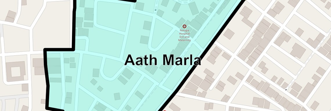 Location Map of Aath Marla, Gurgaon