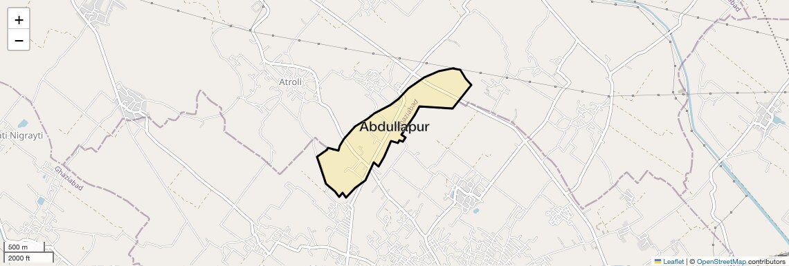 Location Map of Abdullapur, Ghaziabad