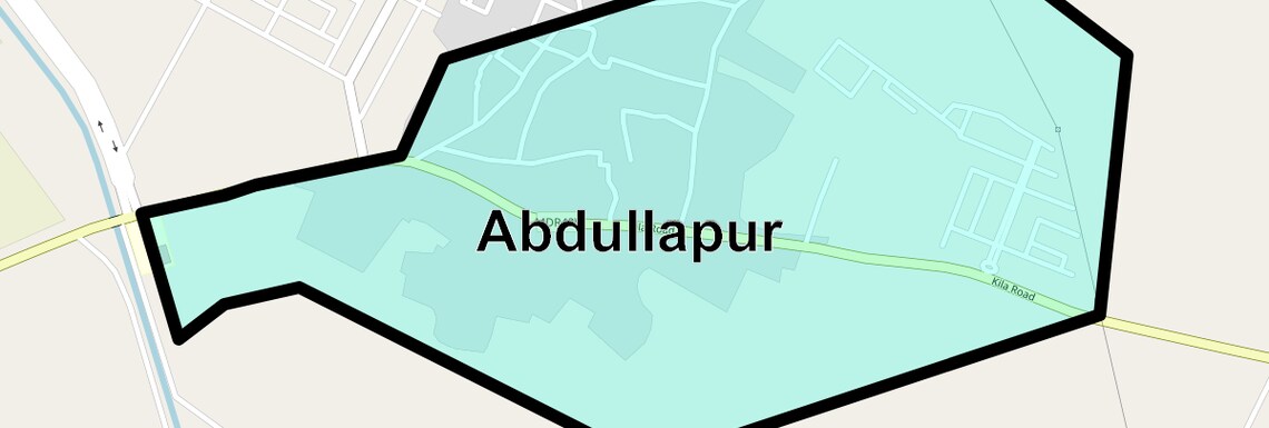 Location Map of Abdullapur, Meerut