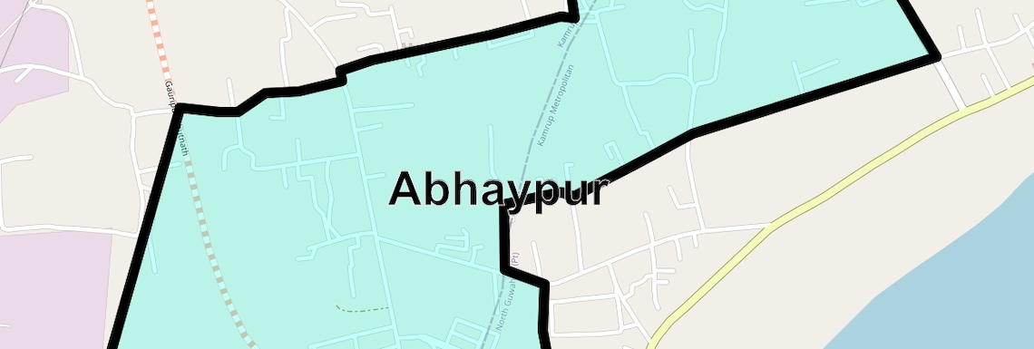 Location Map of Abhaypur, Guwahati