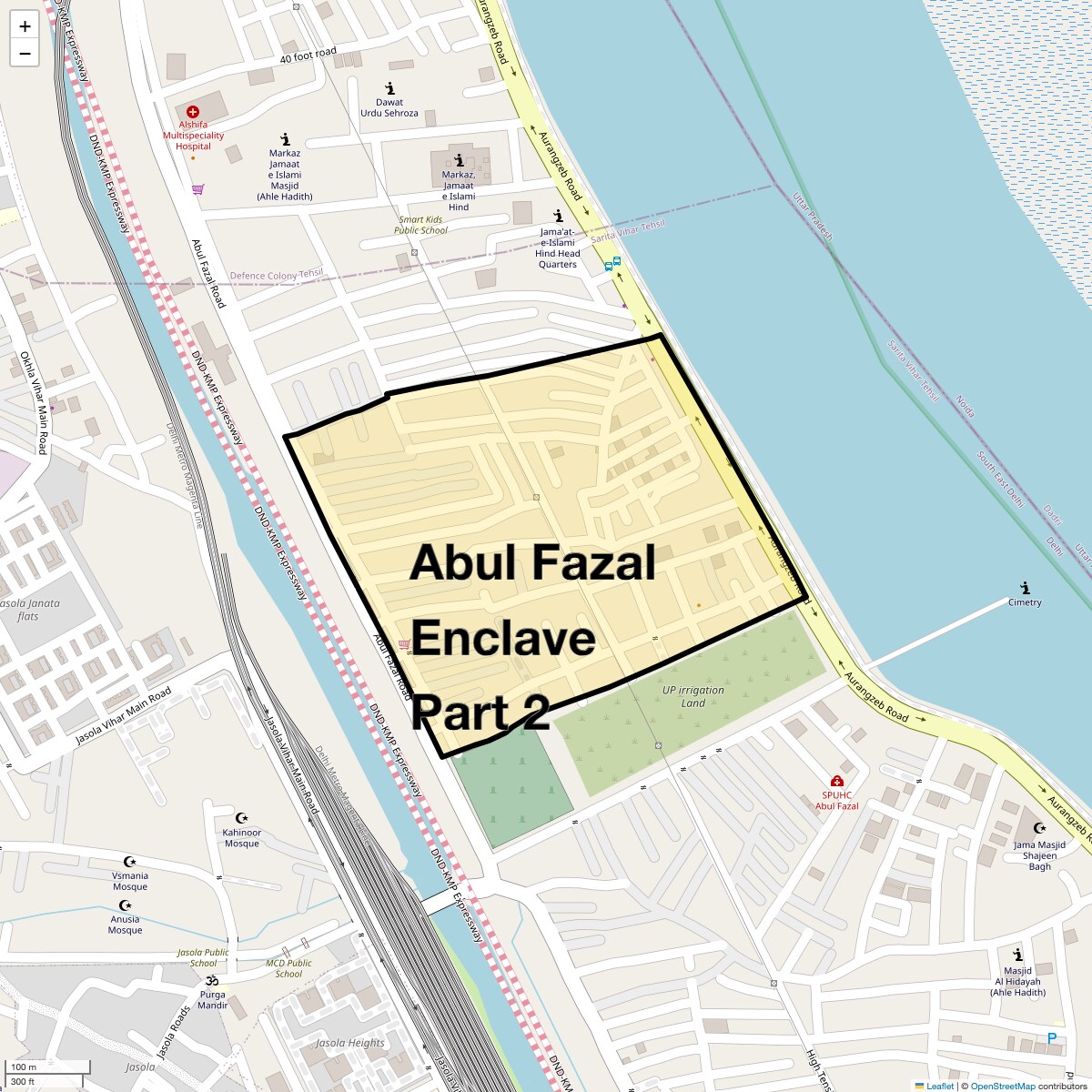 Abul Fazal Enclave Part 2 Map