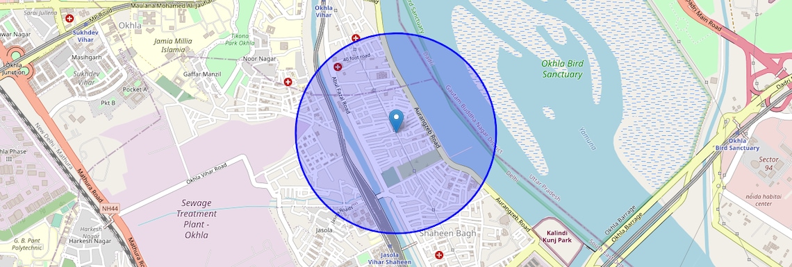 Location Map of Abul Fazal Enclave Part 2, Delhi