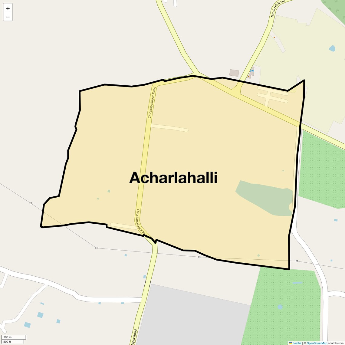Location Map of Acharlahalli, Bangalore