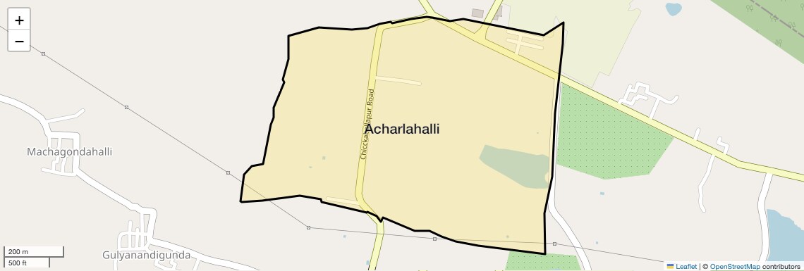 Location Map of Acharlahalli, Bangalore