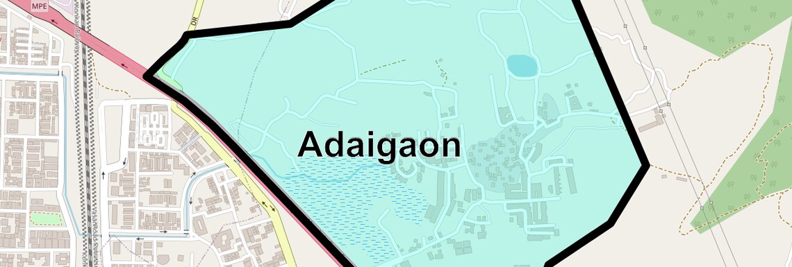 Location Map of Adaigaon, Navi Mumbai