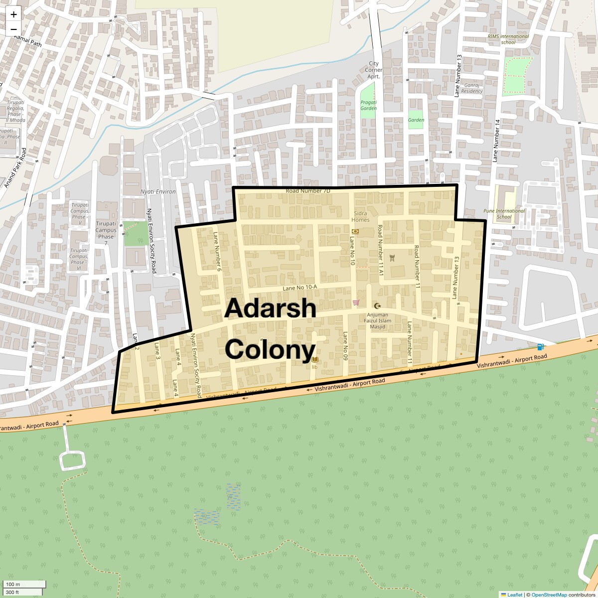 Adarsh Colony Map