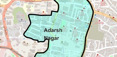 Location Map of Adarsh Nagar, Hyderabad