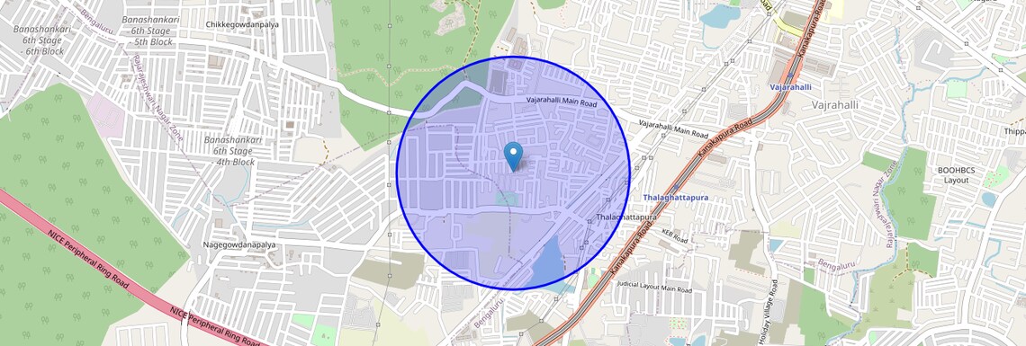 Location Map of Adarsha Layout, Bangalore