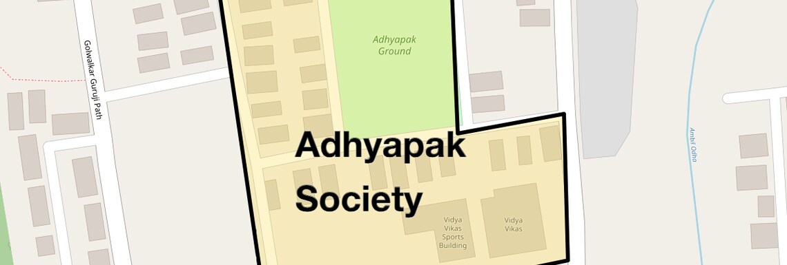 Location Map of Adhyapak Society, Pune