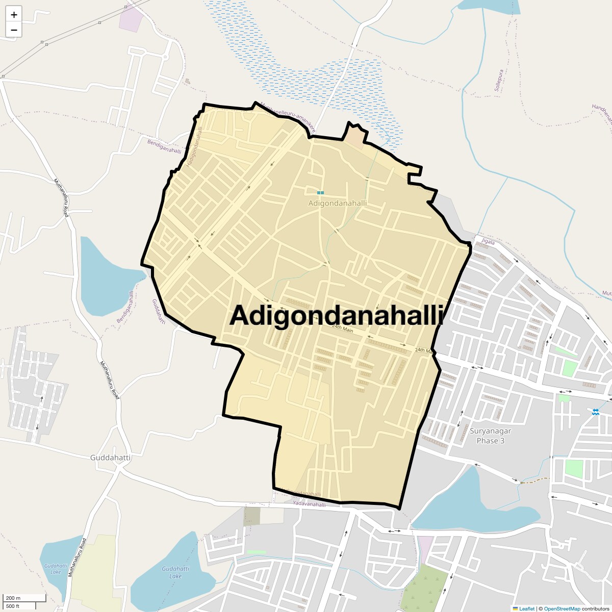 Adigondanahalli Map