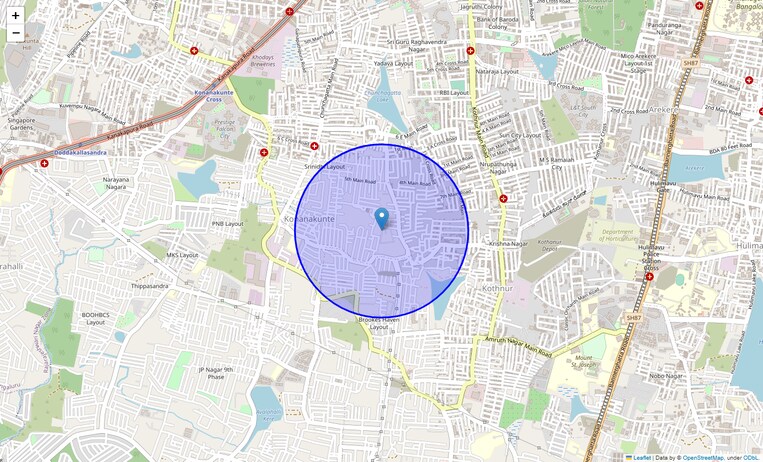 Location Map of Aditya Nagar