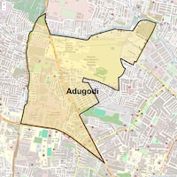 Adugodi Map