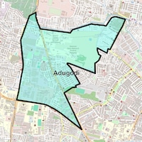 Adugodi Map