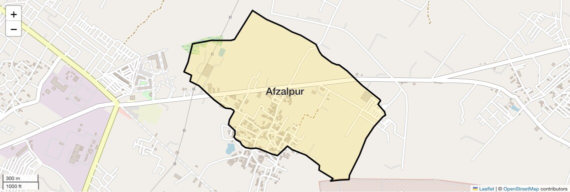 Location Map of Afzalpur, Ghaziabad