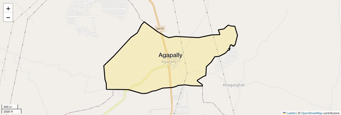 Location Map of Agapally, Hyderabad