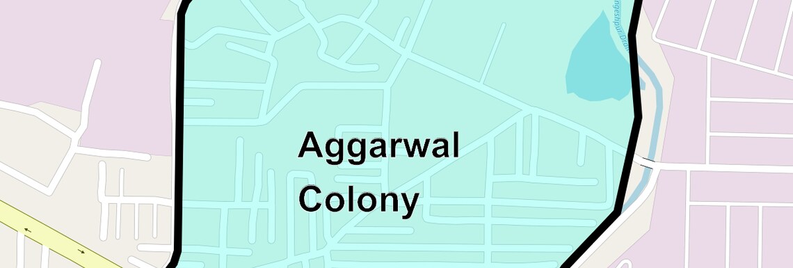 Location Map of Aggarwal Colony, Delhi