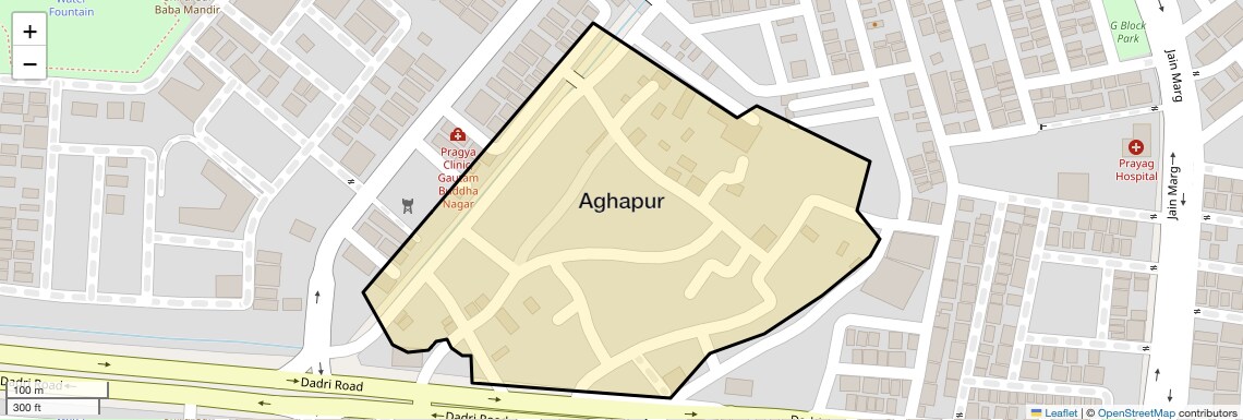 Location Map of Aghapur, Noida