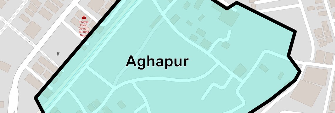 Location Map of Aghapur, Noida