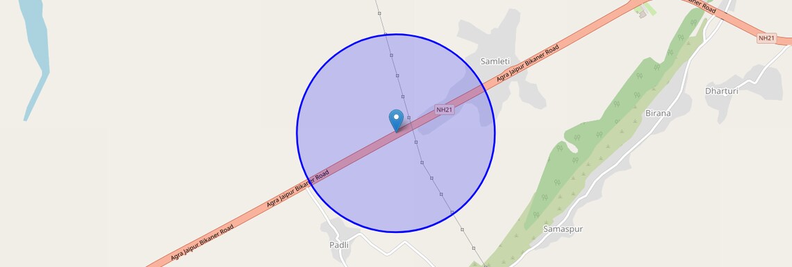 Location Map of Agra Road, Jaipur