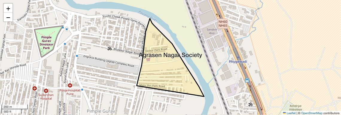 Location Map of Agrasen Nagar Society, Pune
