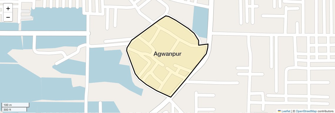 Location Map of Agwanpur, Faridabad