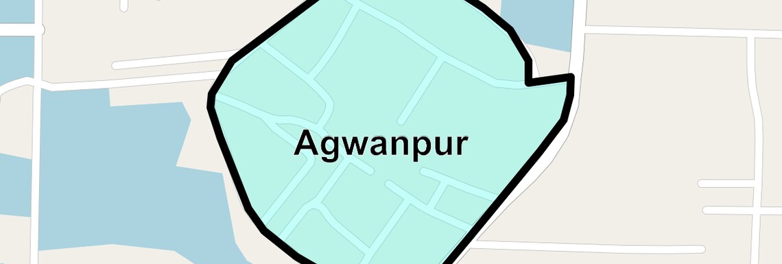 Location Map of Agwanpur, Faridabad