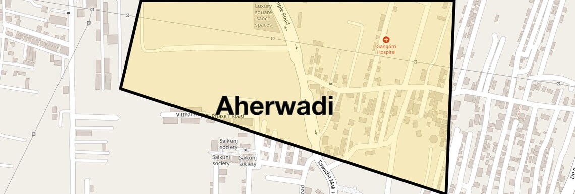Location Map of Aherwadi, Pune
