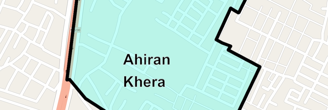 Location Map of Ahiran Khera, Lucknow
