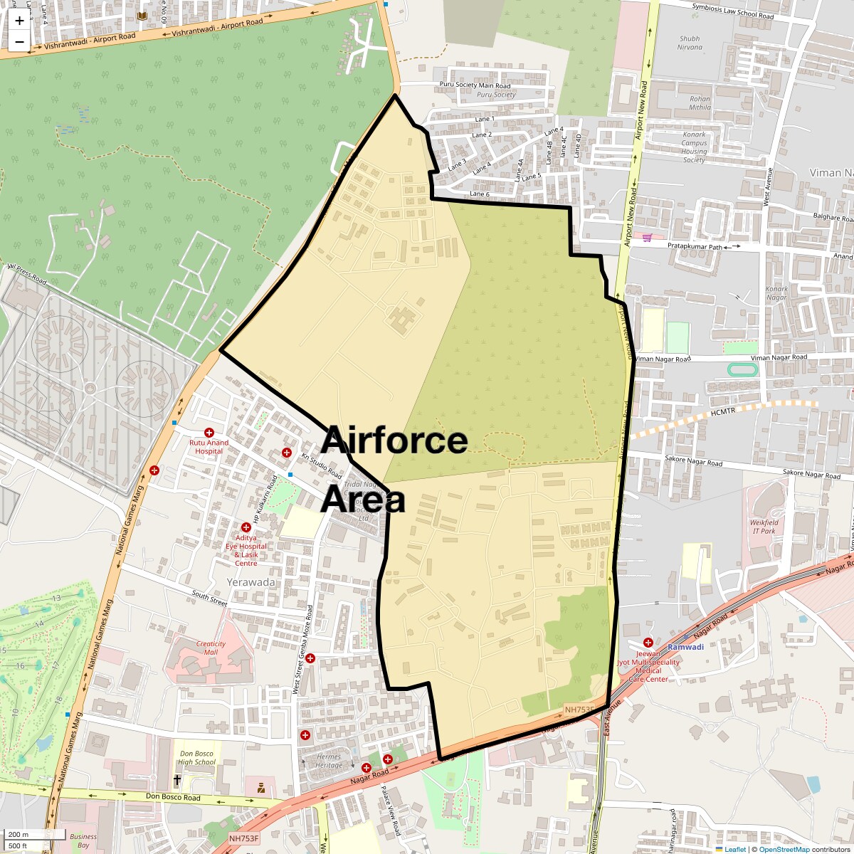 Check Time Travel of Airforce Area, Pune