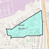 Airoli Sector 1 Map