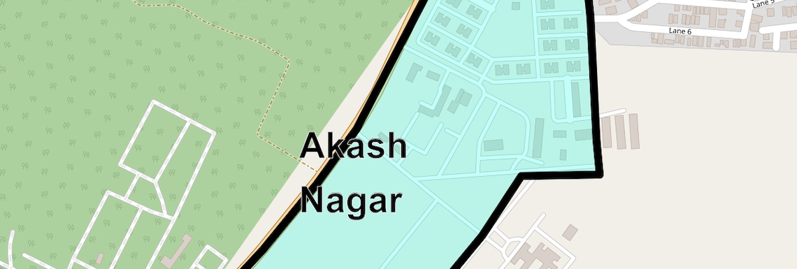 Location Map of Akash Nagar, Pune