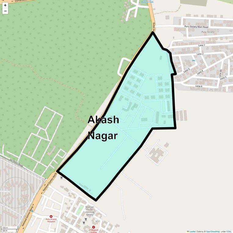 Location Map of Akash Nagar