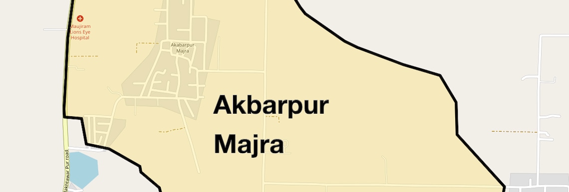 Location Map of Akbarpur Majra, Delhi
