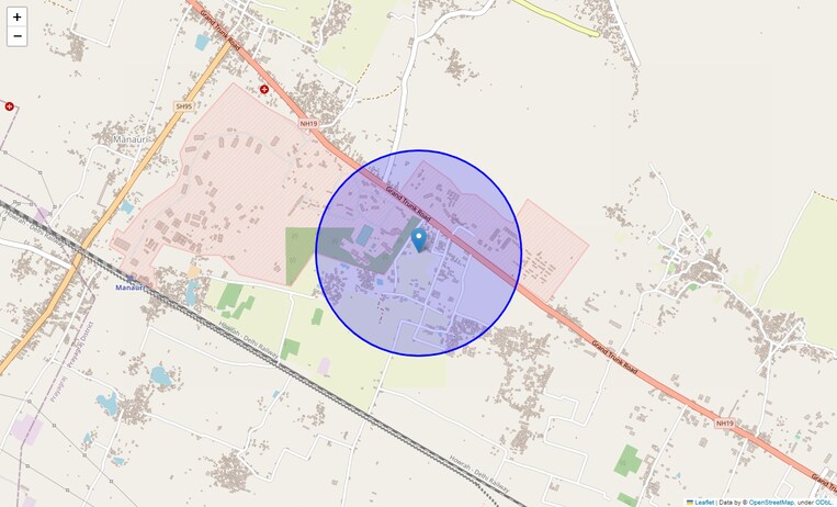 Location Map of Akbarpur Sallahpur