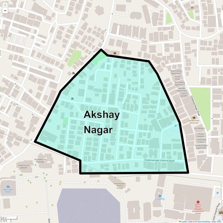 Location Map of Akshay Nagar