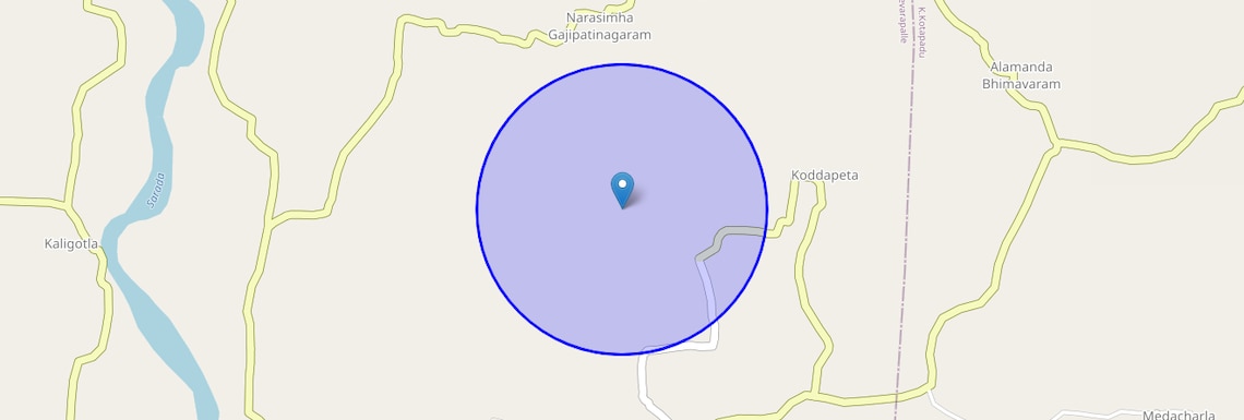 Location Map of Alamanda, Vizag