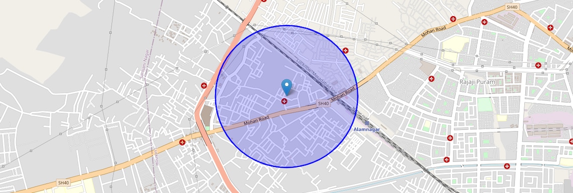 Location Map of Alamnagar, Lucknow