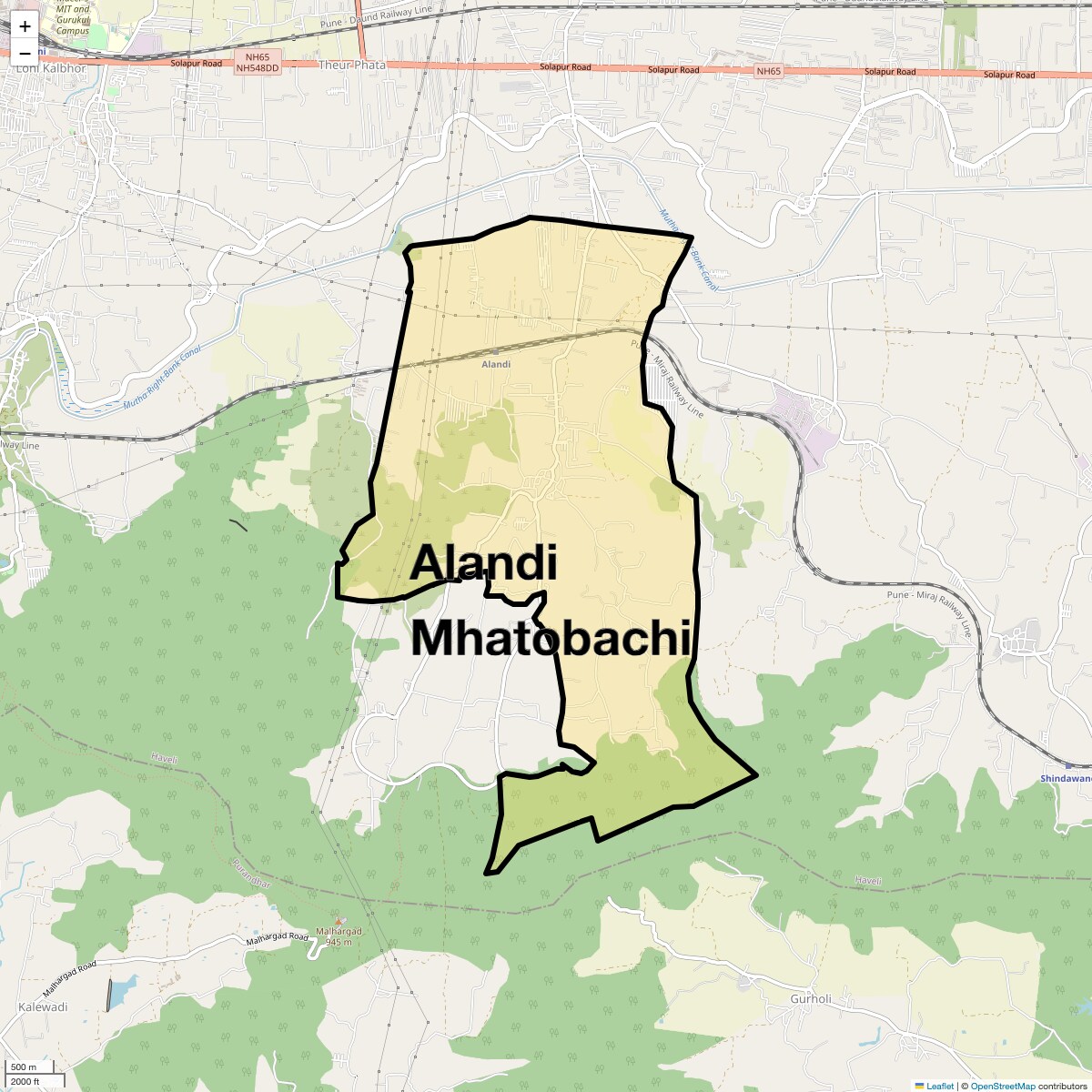 Alandi Mhatobachi Map