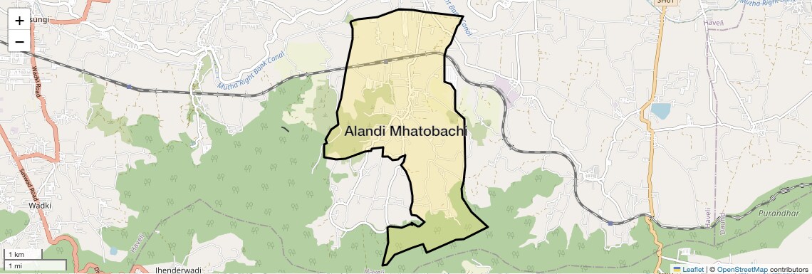 Location Map of Alandi Mhatobachi, Pune