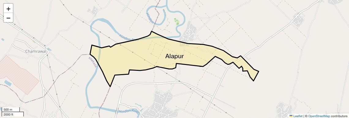 Location Map of Alapur, Ghaziabad