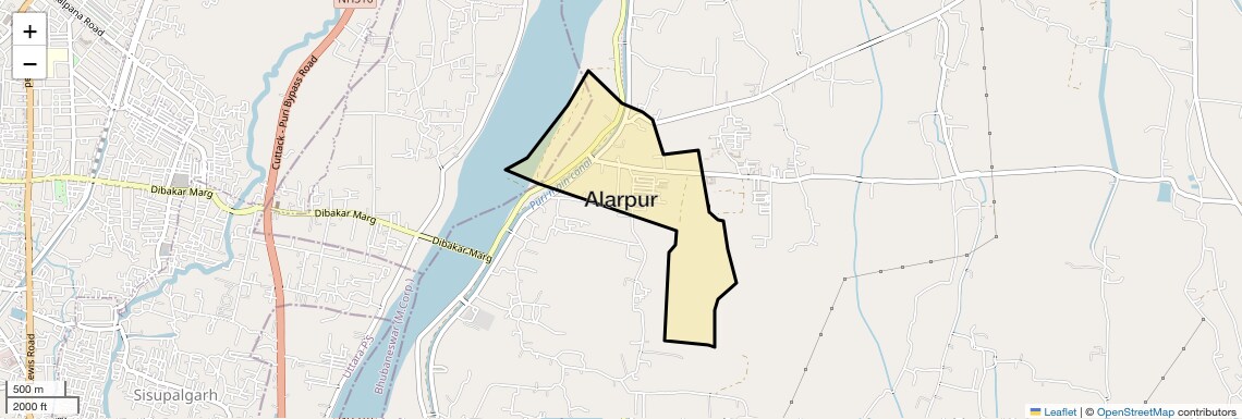 Location Map of Alarpur, Bhubaneswar