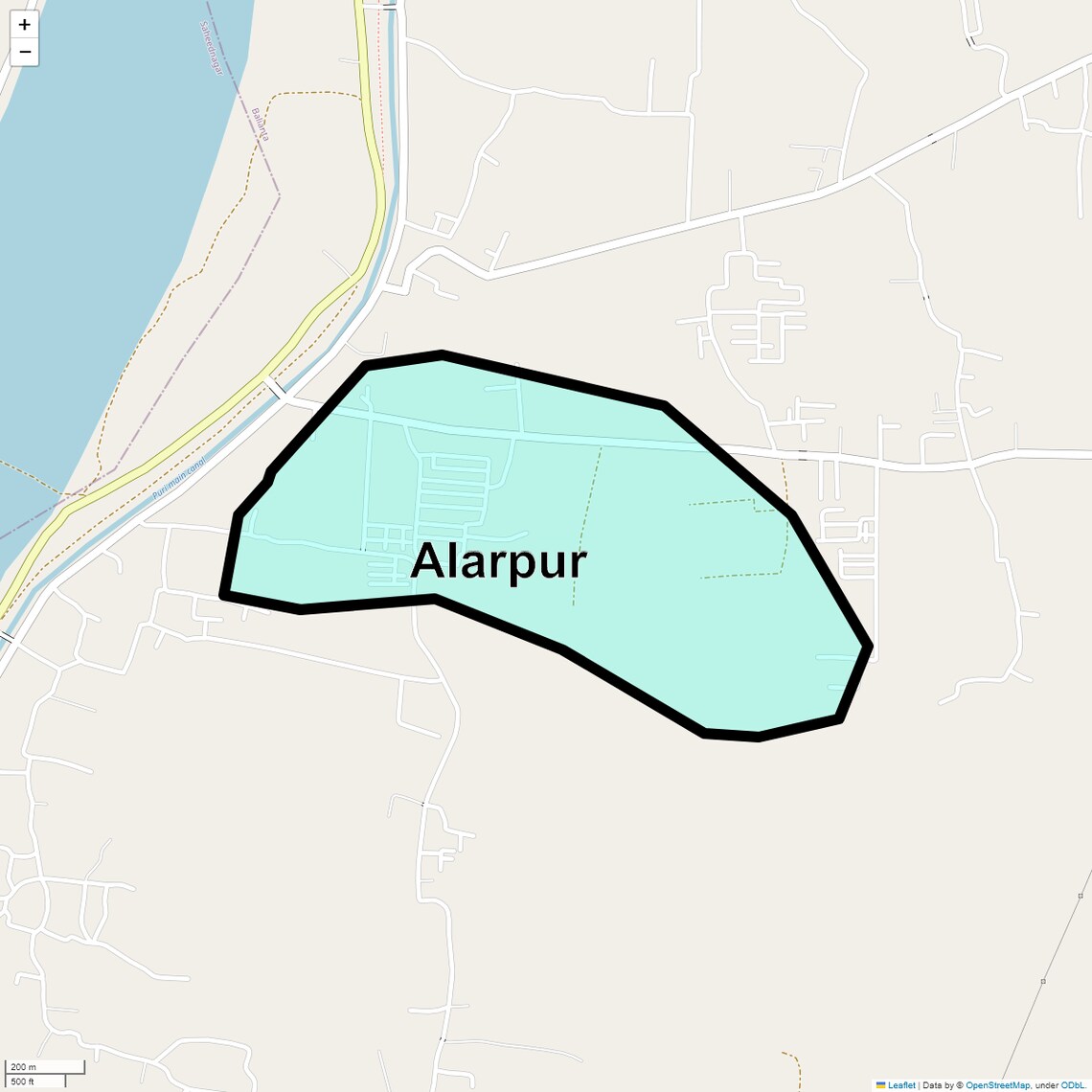 Location Map of Alarpur, Bhubaneswar