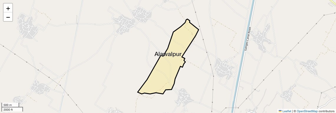 Location Map of Alawalpur, Ghaziabad